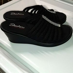 Skechers Memory Foam Wedge Sandals Size 9